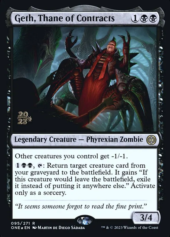 Geth, Thane of Contracts [Phyrexia: All Will Be One Promos]