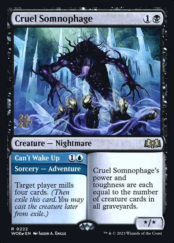 Cruel Somnophage // Can't Wake Up [Wilds of Eldraine Promos]