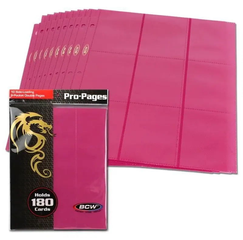 BCW HOJAS PARA CARPETAS PRO PAGE PINK