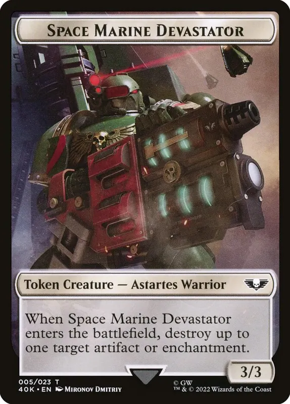 Space Marine Devastator [Warhammer 40,000 Tokens]