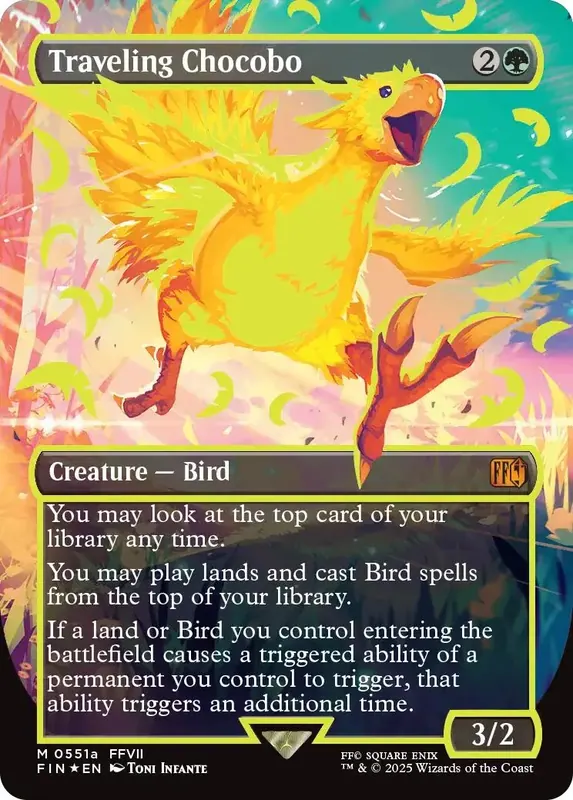 Traveling Chocobo (Borderless) (Neon Ink Yellow) [FINAL FANTASY]