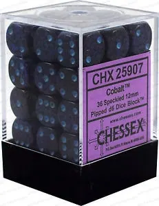 DADOS CHESSEX 12MM D6 SPECKLED COBALT