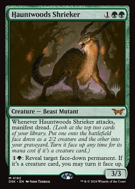 Hauntwoods Shrieker [Duskmourn: House of Horror Promos]