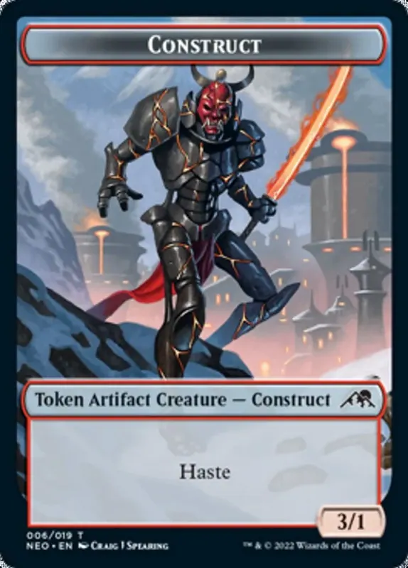 Construct Token (006) [Kamigawa: Neon Dynasty Tokens]