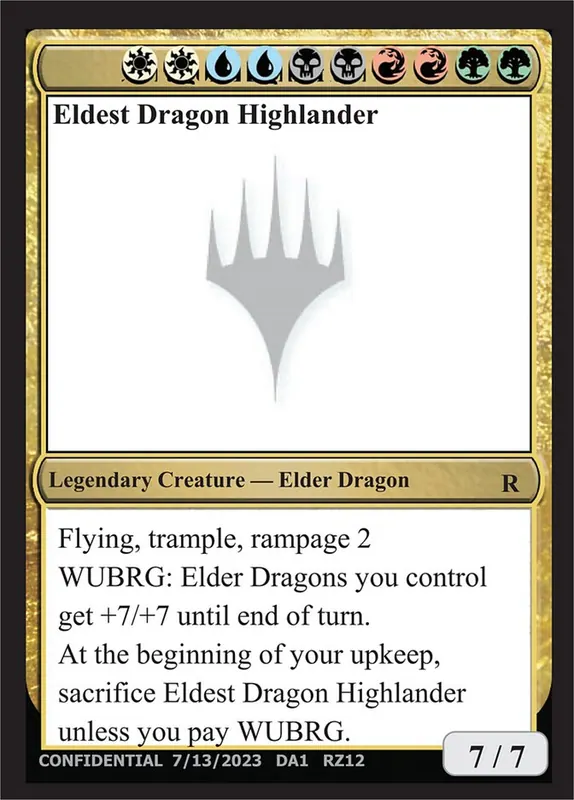 Eldest Dragon Highlander [Unknown Event]