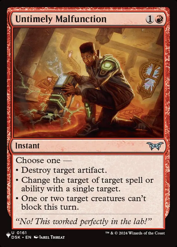 Untimely Malfunction [The List]
