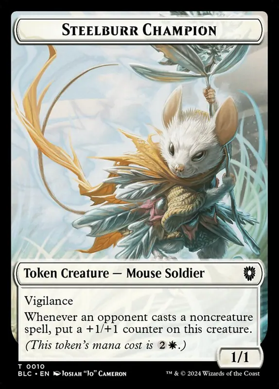 Steelburr Champion [Bloomburrow Commander Tokens]