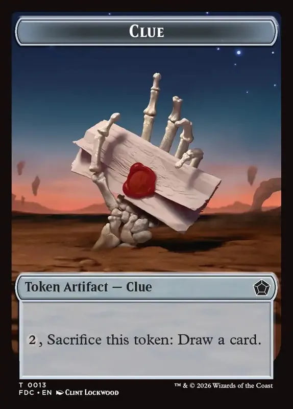 Clue [Foundations Commander Tokens]