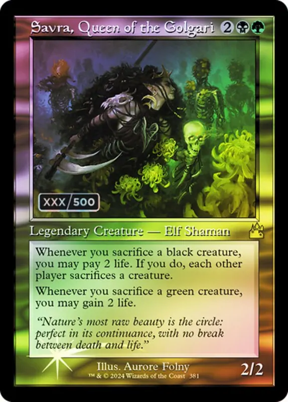 Savra, Queen of the Golgari [Ravnica Remastered]