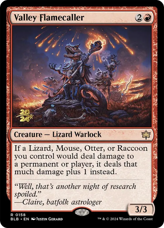 Valley Flamecaller [Bloomburrow Prerelease Promos] - Español