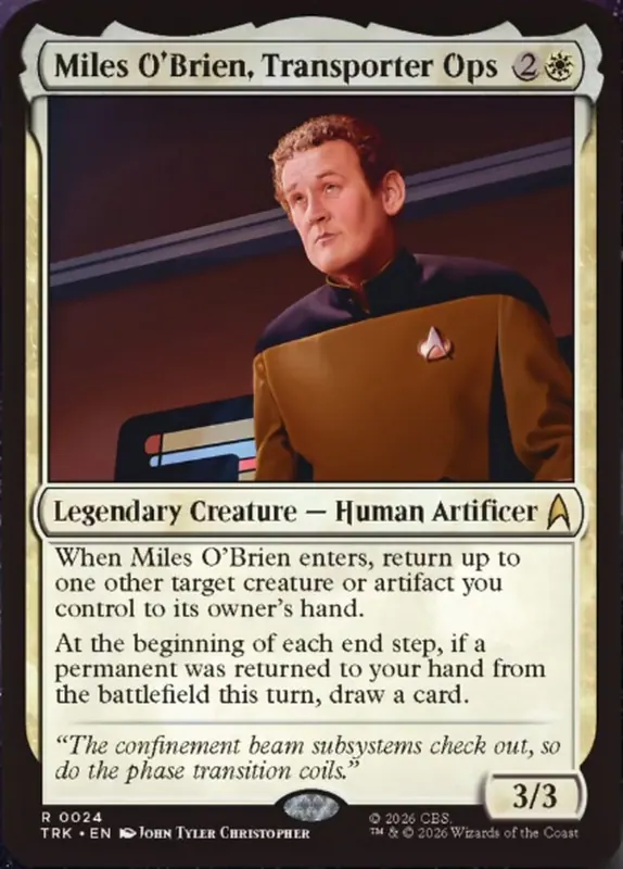 Miles O'Brien, Transporter Ops [Star Trek]