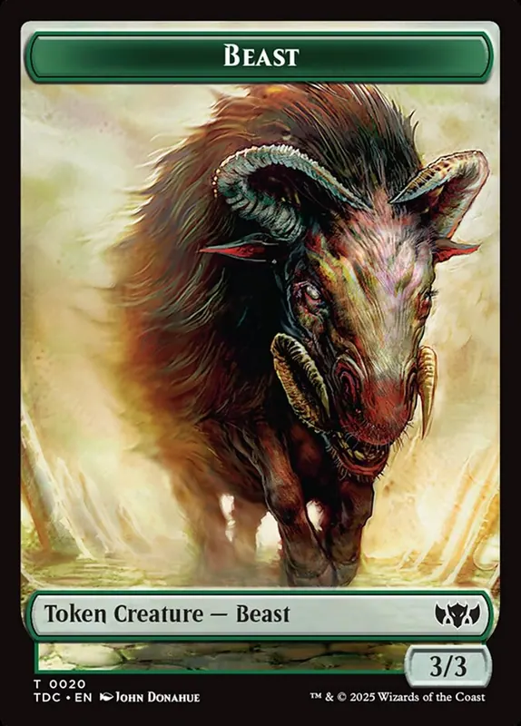 Beast [Tarkir: Dragonstorm Commander Tokens]