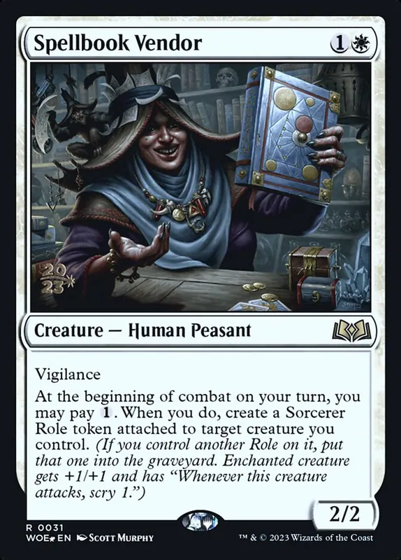 Spellbook Vendor [Wilds of Eldraine Promos]