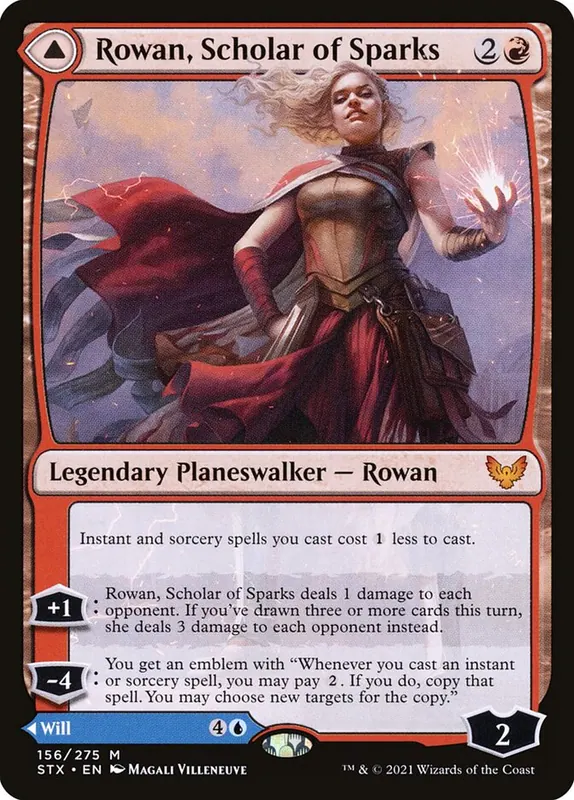 Rowan, Scholar of Sparks // Will, Scholar of Frost [Strixhaven: School of Mages] - Español