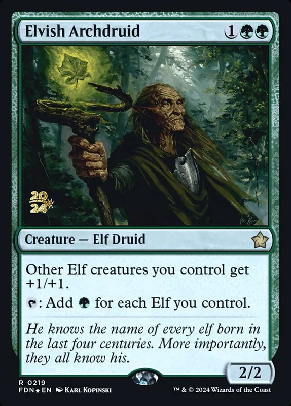 Elvish Archdruid [Foundations Promos]