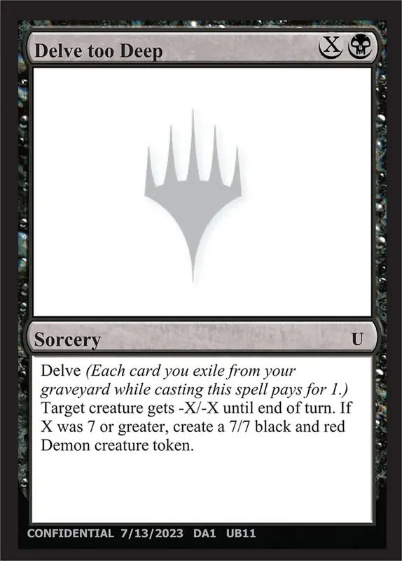 Delve too Deep [Unknown Event]