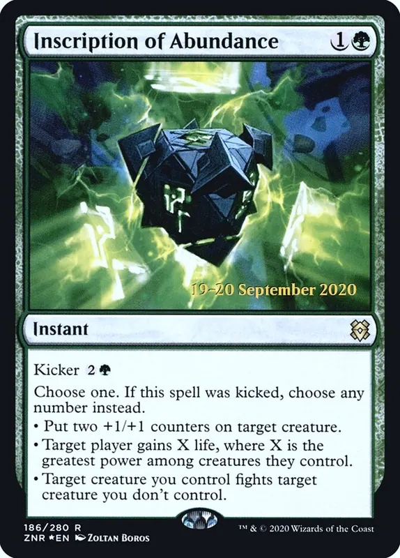Inscription of Abundance [Zendikar Rising Promos]