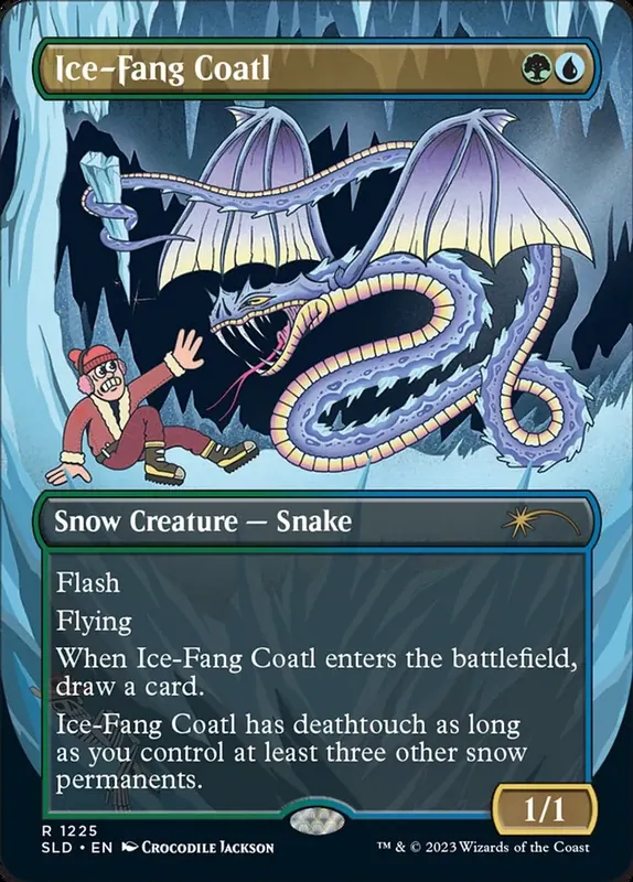 Ice-Fang Coatl (Borderless) [Secret Lair Drop Series]
