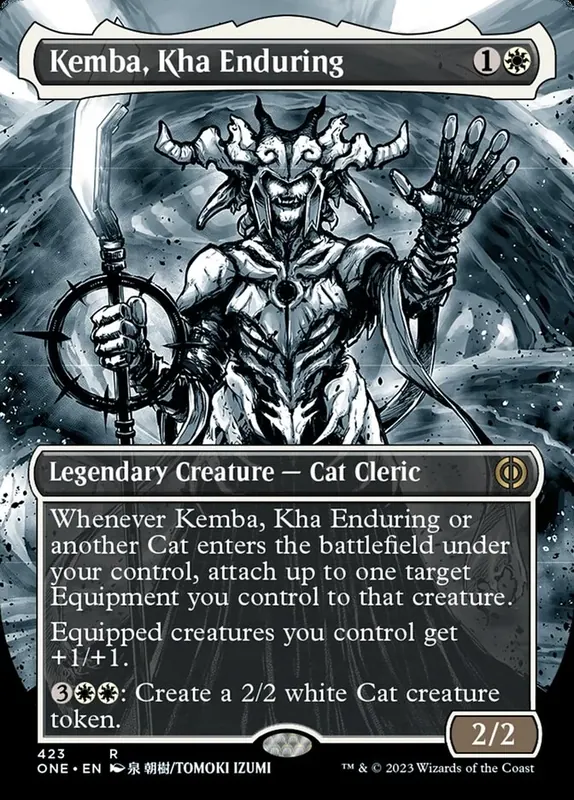 Kemba, Kha Enduring (Borderless Manga Step-and-Compleat Foil) [Phyrexia: All Will Be One]