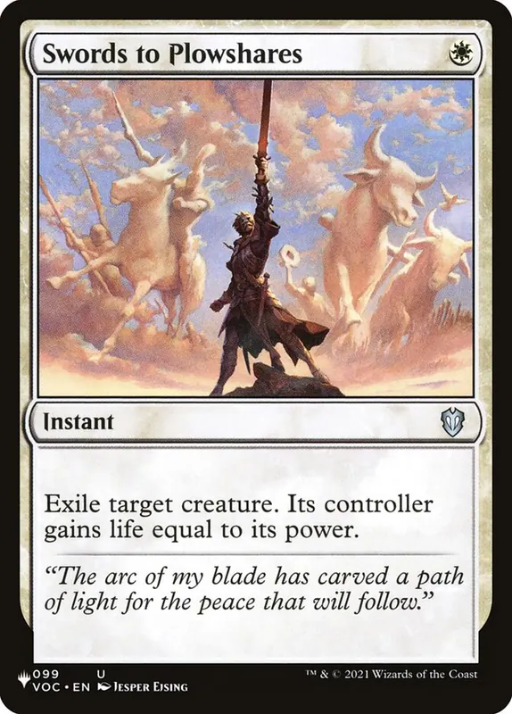 Swords to Plowshares [The List]