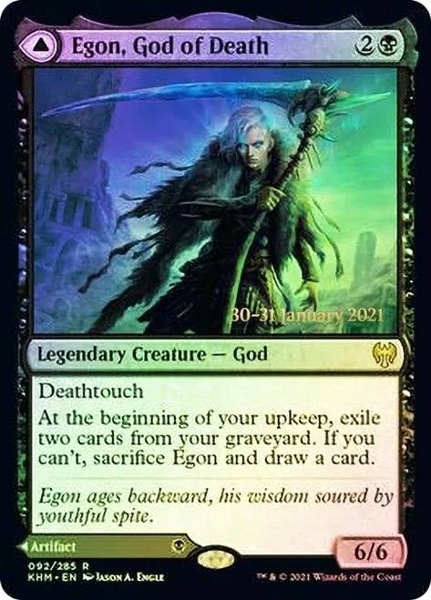 Egon, God of Death // Throne of Death - Español [Kaldheim Prerelease Promos]