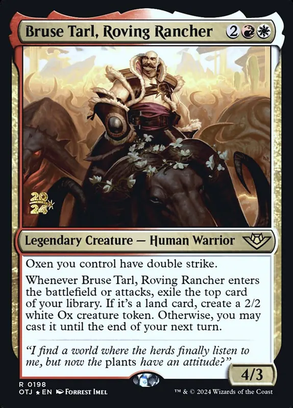 Bruse Tarl, Roving Rancher [Outlaws of Thunder Junction Promos]