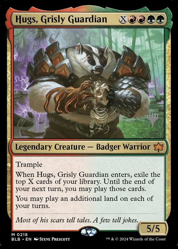 Hugs, Grisly Guardian [Bloomburrow Promos]