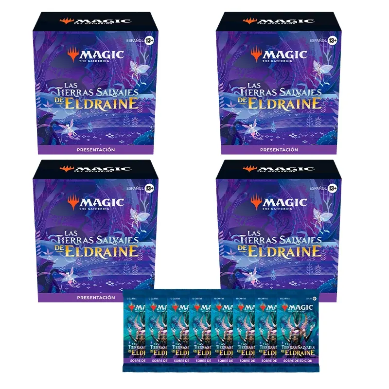 Mtg Combo 4 Kits Prerelease At Home – Wilds Of Eldraine - Español