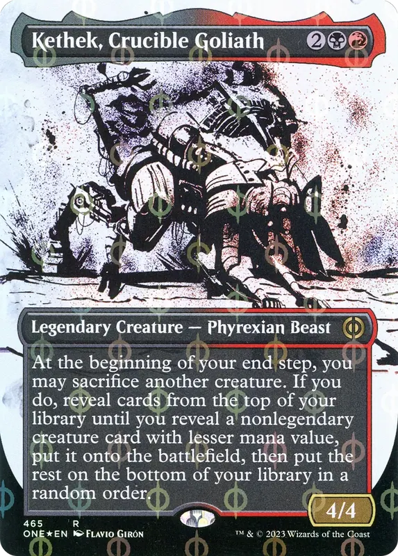 Kethek, Crucible Goliath (Borderless Ichor Step-and-Compleat Foil) [Phyrexia: All Will Be One]