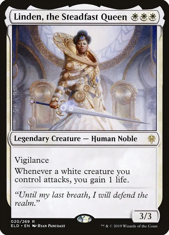 Linden, the Steadfast Queen - Español [Throne of Eldraine]
