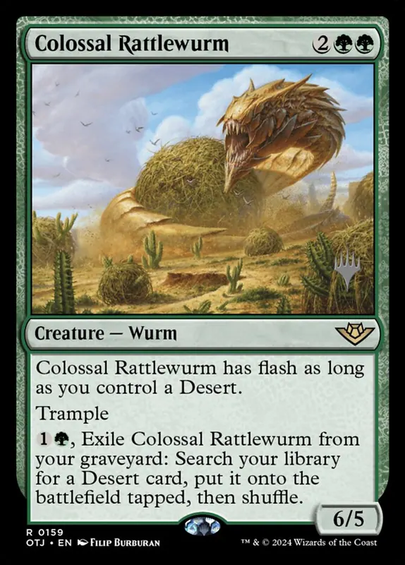 Colossal Rattlewurm [Outlaws of Thunder Junction Promos]