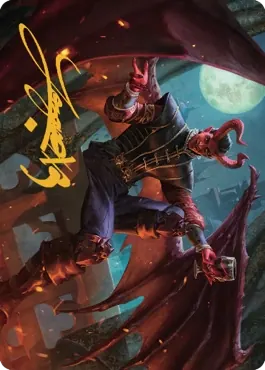 Raphael, Fiendish Savior Art Card (40) (Gold-Stamped Signature) [Commander Legends: Battle for Baldur's Gate Art Series]