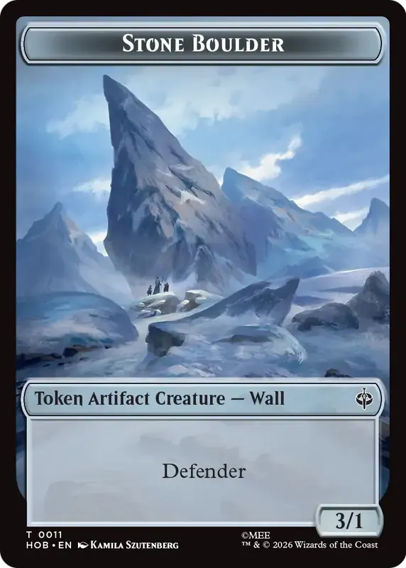 Stone Boulder // Bear Double-Sided Token [The Hobbit Tokens]