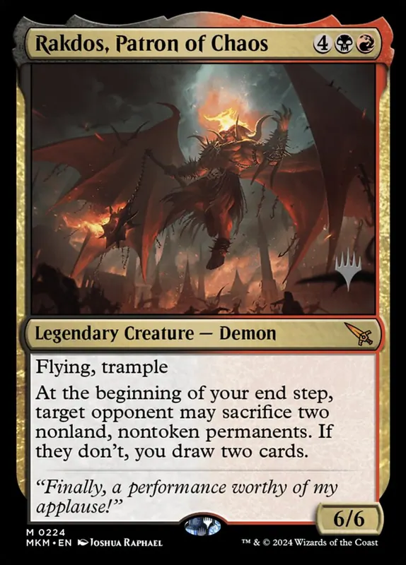 Rakdos, Patron of Chaos [Murders at Karlov Manor Promos]