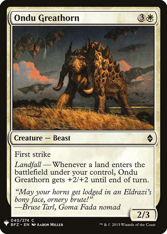 Ondu Greathorn [The List]