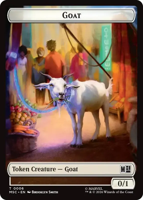 Goat // Construct Double-Sided Token [Marvel Super Heroes Commander Tokens]