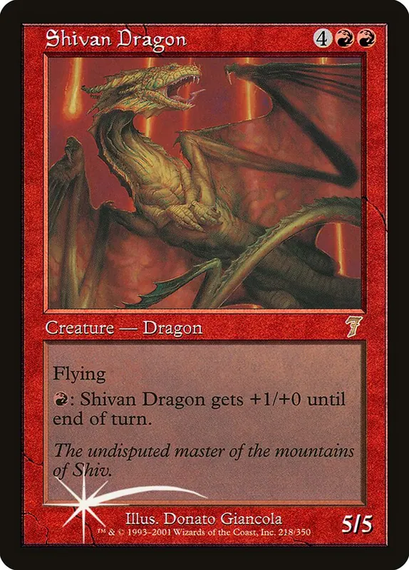 Shivan Dragon [Seventh Edition]