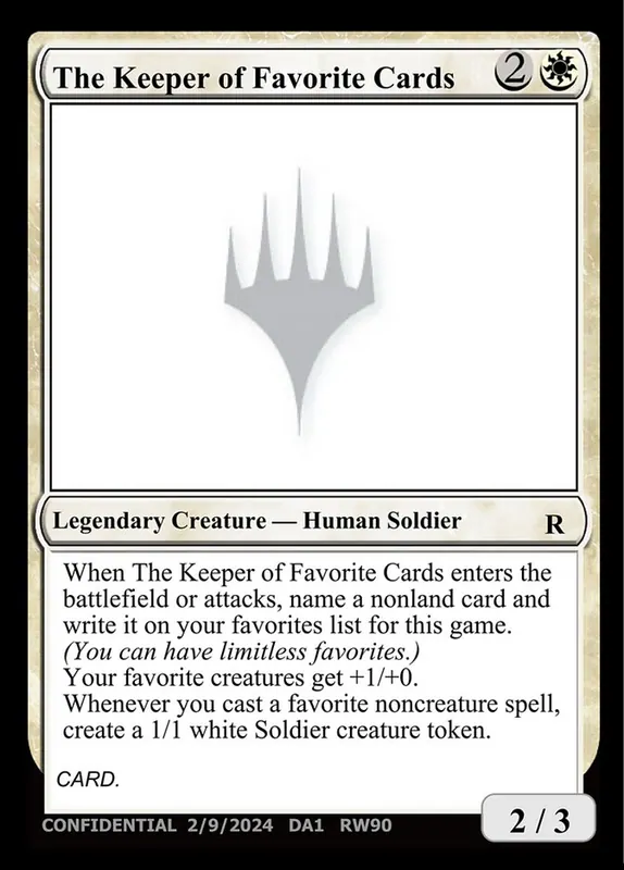 The Keeper of Favorite Cards [Unknown Event]
