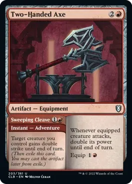 Two-Handed Axe // Sweeping Cleave [Commander Legends: Battle for Baldur's Gate]
