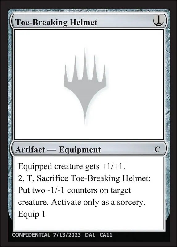 Toe-Breaking Helmet [Unknown Event]
