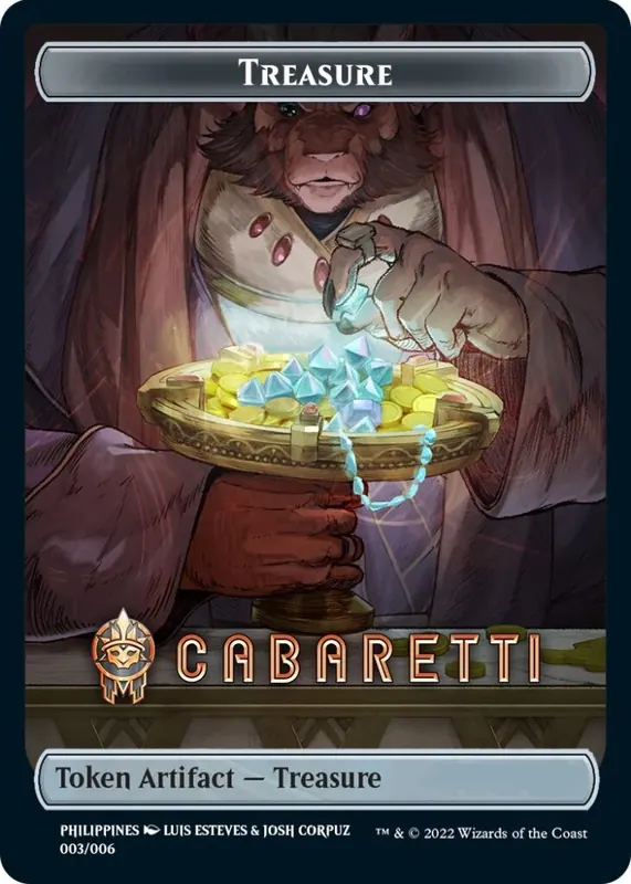 Treasure Token (Cabaretti) (Southeast Asia Artists) [Streets of New Capenna Tokens]