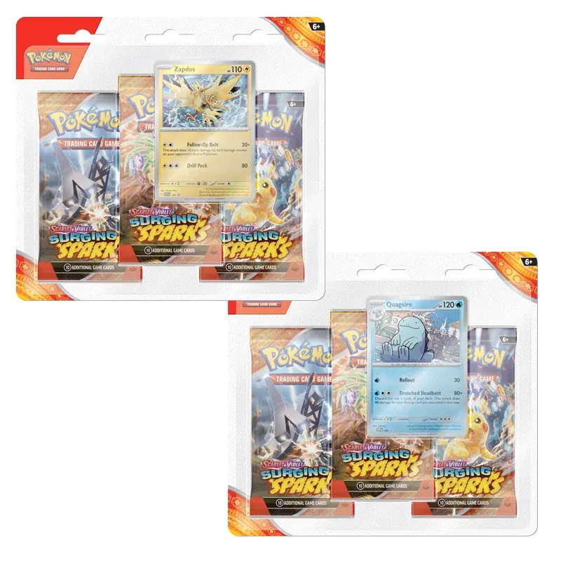 Pokémon - Surging Sparks - Blister Pack Zapdos / Quagsire - Ingles