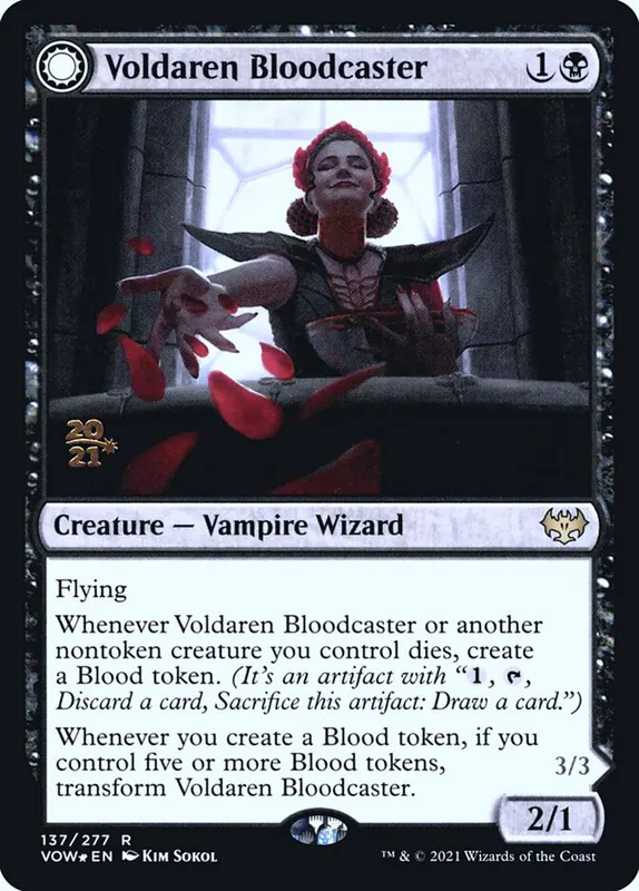 Voldaren Bloodcaster // Bloodbat Summoner [Innistrad: Crimson Vow Promos]