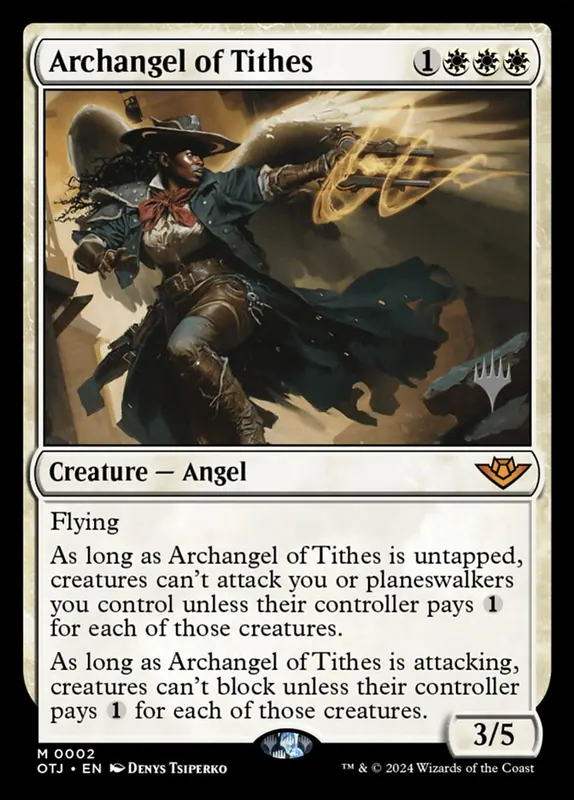 Archangel of Tithes [Outlaws of Thunder Junction Promos]