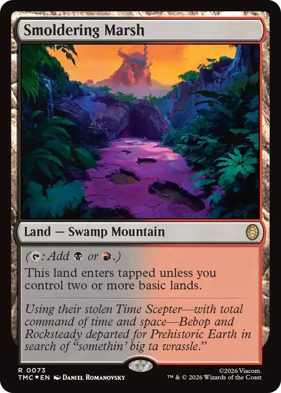 Smoldering Marsh (Surge Foil) [Teenage Mutant Ninja Turtles Commander]