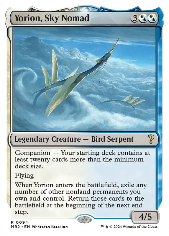 Yorion, Sky Nomad (White Border) [Mystery Booster 2]