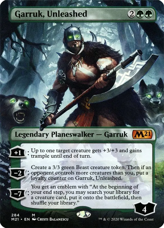 Garruk, Unleashed - Español (Borderless) [Core Set 2021]