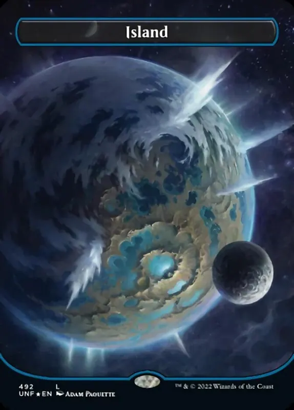 Island (492) (Orbital Space-ic Land) (Galaxy Foil) [Unfinity]