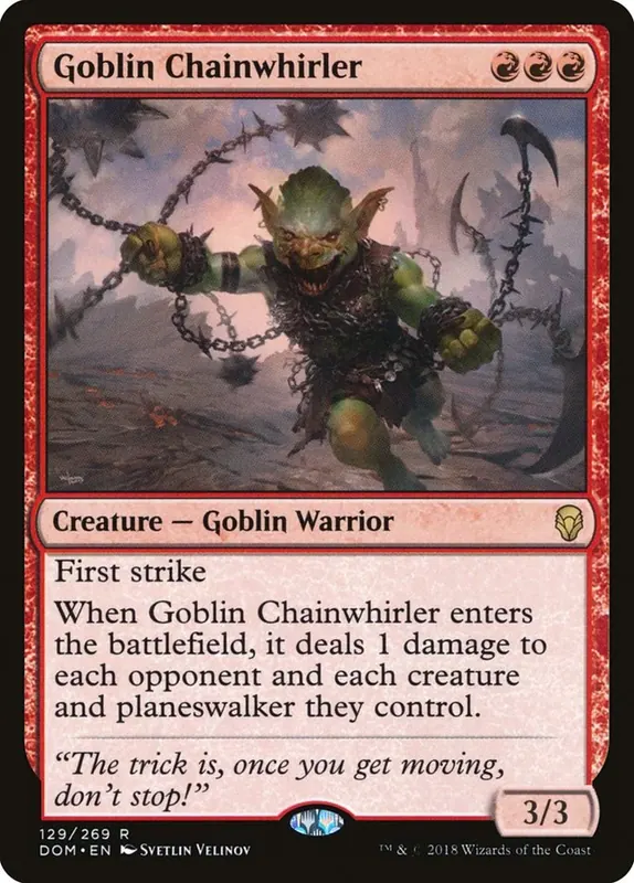Goblin Chainwhirler - Español [Dominaria]