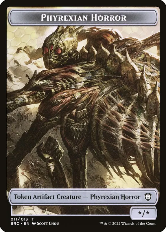 Phyrexian Horror [The Brothers' War Commander Tokens]